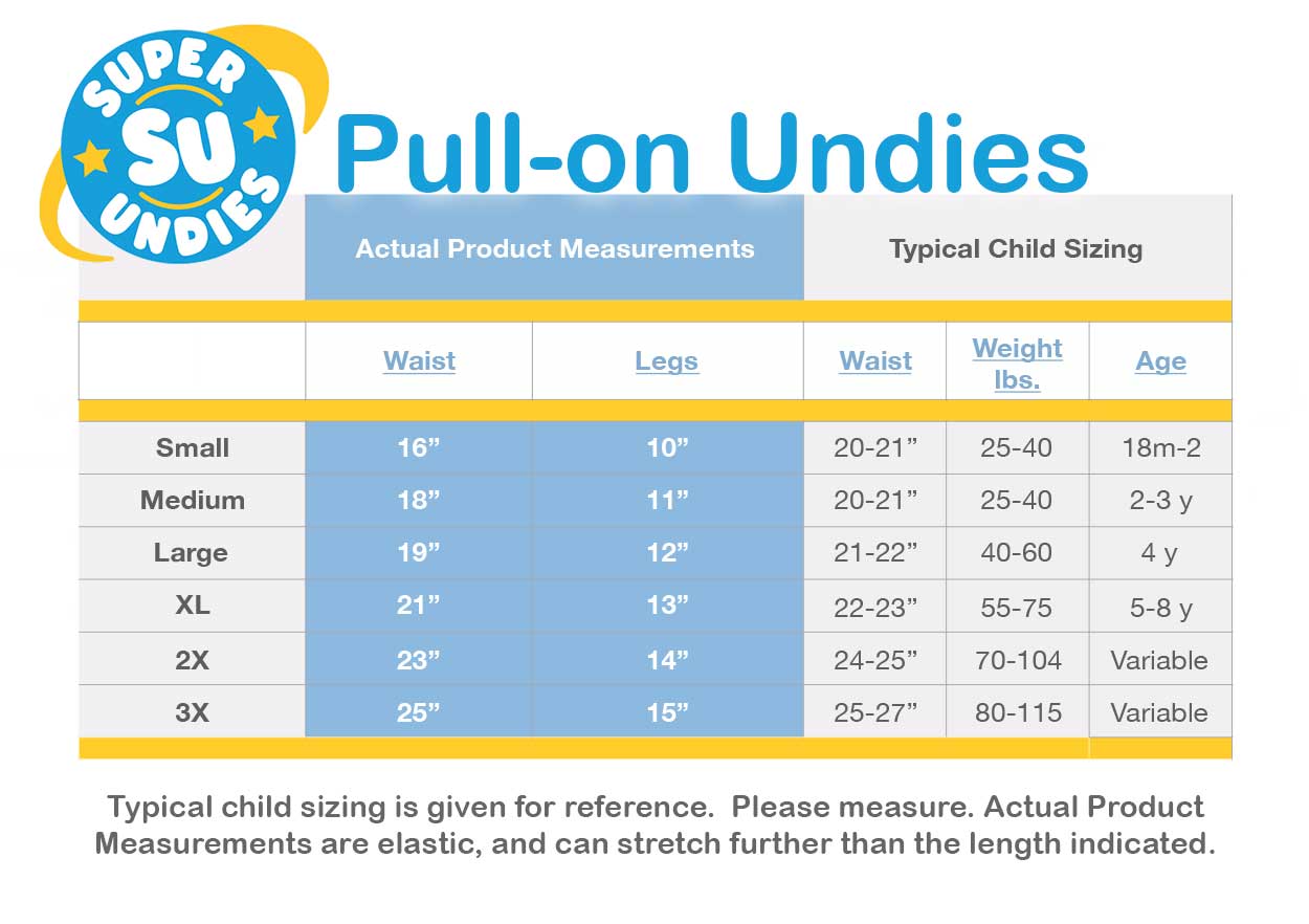 Bumgenius Freetime Size Chart