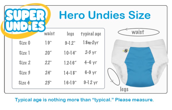 Cloth Diapers :: Potty Learning :: Hero Undies - Overnight - Green