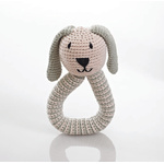 Organic Bunny Rattle Teal