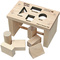 Maple Landmark Schoolhouse Naturals Shape Sorter Bench